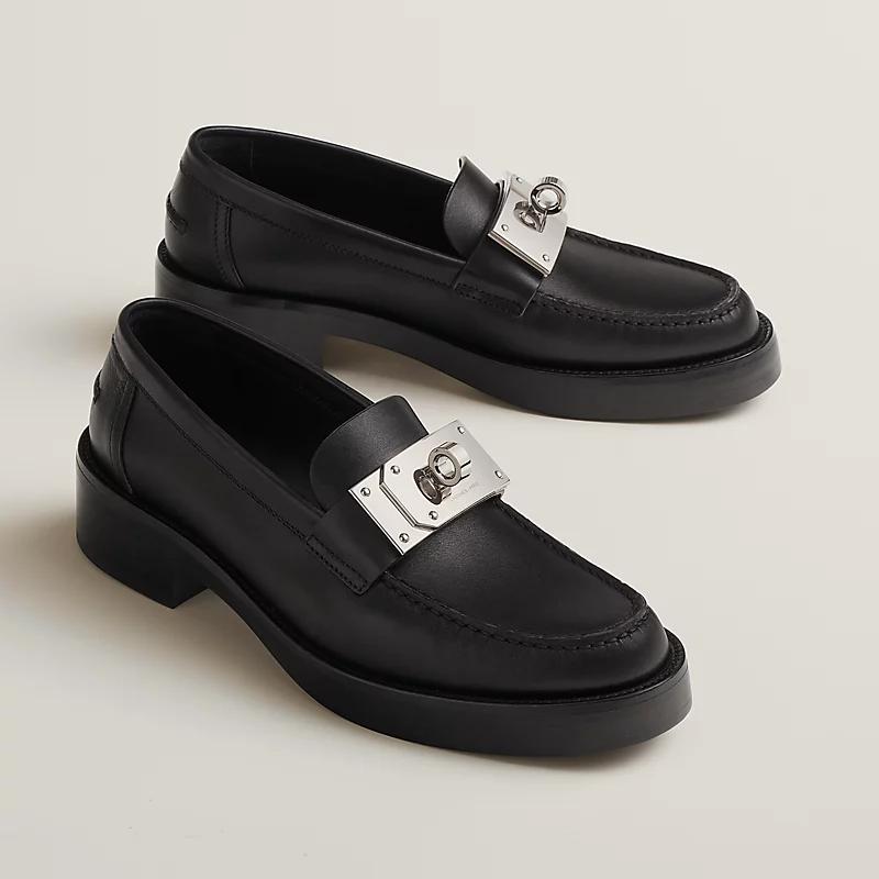 Giày Hermes Hot Loafer Nữ Đen